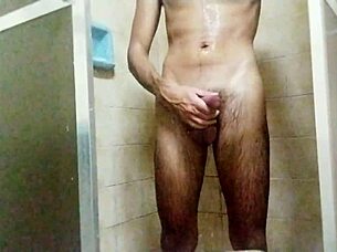 The brunette in stockings gets fucked with a sex toy and two big hard dicks