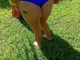 venezuelan slut fucks cuckold husband outdoors