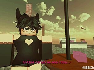 Black Bull Fucks Femboy Bunny in Roblox Spanish Sub Scene