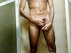 The brunette in stockings gets fucked with a sex toy and two big hard dicks