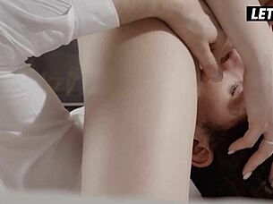 gorgeous step sisters anny aurora & izzy delphine ENGAGE SENSUAL THREESOME with step bro