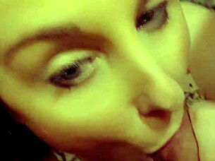 Redhead milf boldly sucks on hard cock