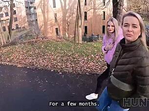 Lesbian pickup turns into hot fucking 😈