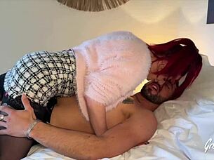 Sally enjoys two cocks in threesome.