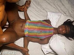 i beg the ebony guy not to go too deep in my skinny black throat