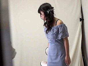 Japanese woman with huge natural tits gets creampied during amateur photo session