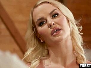 Blonde Stepmom's Jealousy Sparks Taboo Desire