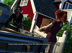 Let's play casey's fall part 6b on the unshaved path with a redhead outdoors