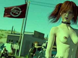 Let's play casey's fall part 6b on the unshaved path with a redhead outdoors