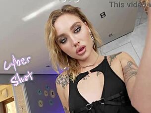 Tattooed slut with pierced nipples takes big cock in intense session