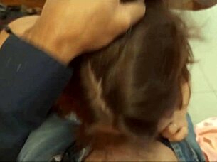 French amateur in leather corset gives intense blowjob and doggystyle assfucking with dirty talk