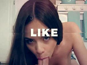 latina roommate sucked my dick in the kitchen