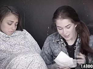 Evelyn Claire Helps Gia Derza with Pussy Licking to Escape Street Life