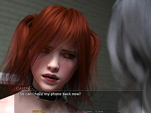 Let's play casey's fall part 6b on the unshaved path with a redhead outdoors