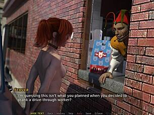 Let's play casey's fall part 6b on the unshaved path with a redhead outdoors