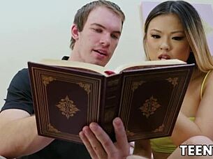 asian teen lulu chu, want this big cock in your mouth after fucking?