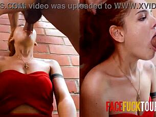 Latina waitress gets facial after messing order 😏