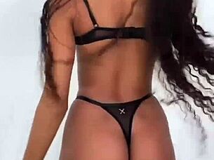 Boutinela Dances In Black Bikini, Ass Worshiped In Club