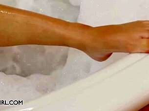 Delightful Young 18+ Brunette Model Took Bath