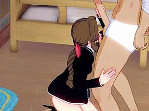 Aerith hentai bangs with a villain