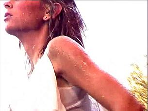 College coeds kiss and lick shaved pussies outdoors with tattoos!