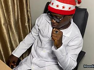 ebony petite 18+ gives bbc family doctor a merry christmas fuck