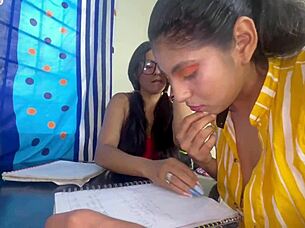 green old man with two innocent college girls!