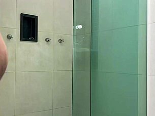 Caught on All Fours in Shower by Young Guy. Asian Amateurs Explore Bodies.