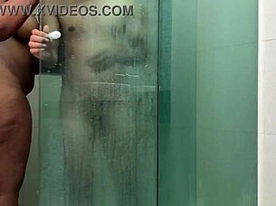 Caught on All Fours in Shower by Young Guy. Asian Amateurs Explore Bodies.