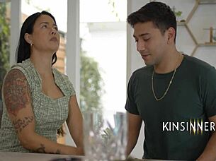 stepmom says, damn junior, you're a natural at fucking my big ass