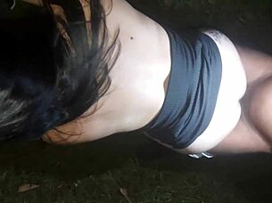 Latina Brunette Fucked By Monster Cocks On Roadside After Party.