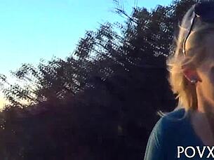 Teen 18+ exposes filthy pussy in hardcore POV blowjob scene