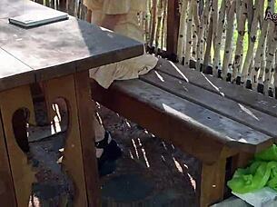 We laughed feeding mosquitoes then had sex in nature.