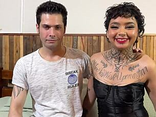 gata mignon in a naughty threesome with her cuckold boyfriend and friend