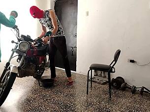 the innocent guy didn't expect such surprises from his beloved latina neighbor with big ass