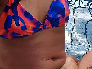 Latina Friend Fucks In Public Pool For Revenge.