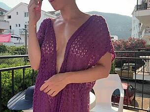 Hot Blonde Wife Exhibits Her Shaved Pussy And Big Ass Naked In Public