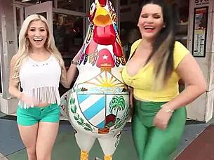 Angelina Castro takes long strap-on inside submissive Cristi Ann