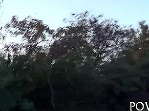 Teen 18+ exposes filthy pussy in hardcore POV blowjob scene