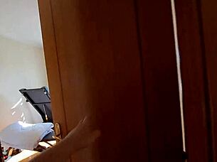 Latina Maid with Creamy Pussy in Jeans Flip Flops Seduced by Massage