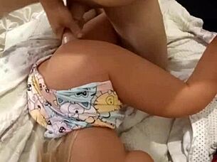 Dirty husband and wife unite to assfuck stepdaughter in outdoor public threesome with sex toys.