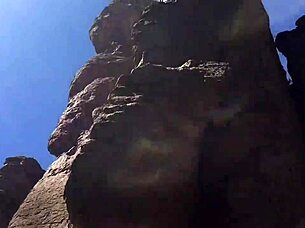 She says, 'I love sucking this monster cock on the hiking trail.'