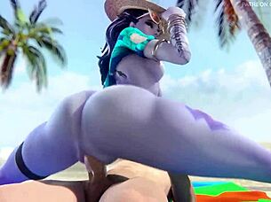 i love overwatch widowmaker big ass beach sex with monster cock