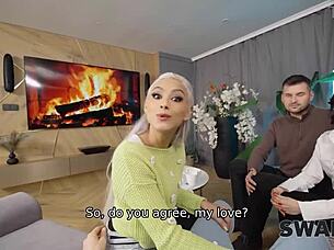 want to see huge cock fuck two colombian wives in swap?