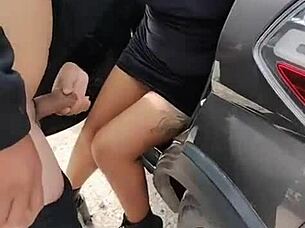 Latina PROSTITUTE gives HANDJOB and FUCKS outdoors in mangroves