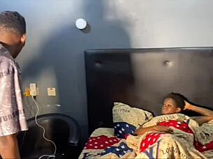 Ebony tattoo girl screams while shaking her ass and fucking that monster cock! 🔥