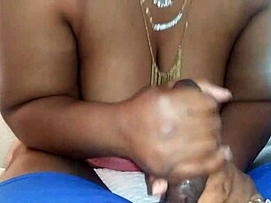 sucking dick like a champion with big tits ebony deepthroat and monster cock