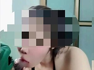 Leaked video of cute Thai student sucking dick and breaking hymen 😍