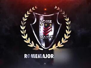 Juicy bubble booty Harmonie Marquis took Rome's cum on her ass after deepthroat and dirty talk