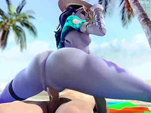 i love overwatch widowmaker big ass beach sex with monster cock